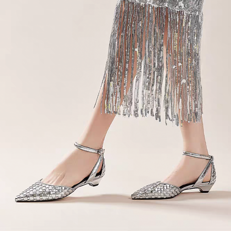 Pointed Toe Low Heels Women El - Women'S Fashion Brand Shoes ulasan dan harga