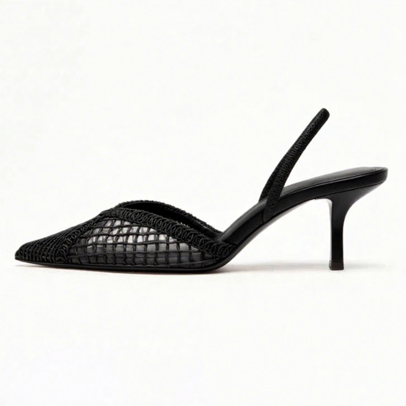 Mesh Woven Heeled Sandals Wome - Women'S Fashion Brand Shoes ulasan dan harga