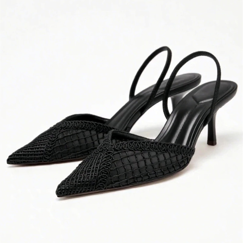 Mesh Woven Heeled Sandals Wome - Women'S Fashion Brand Shoes ulasan dan harga