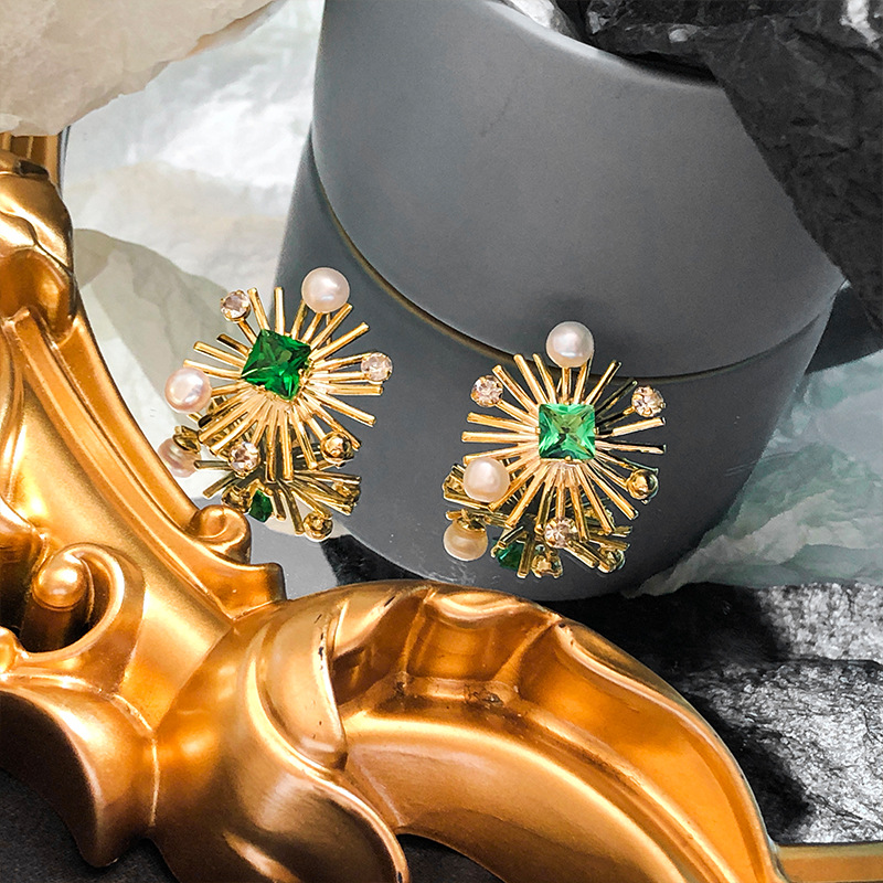 Sunflower Crystal Stud Earring - Women Fashion Nz ulasan dan harga
