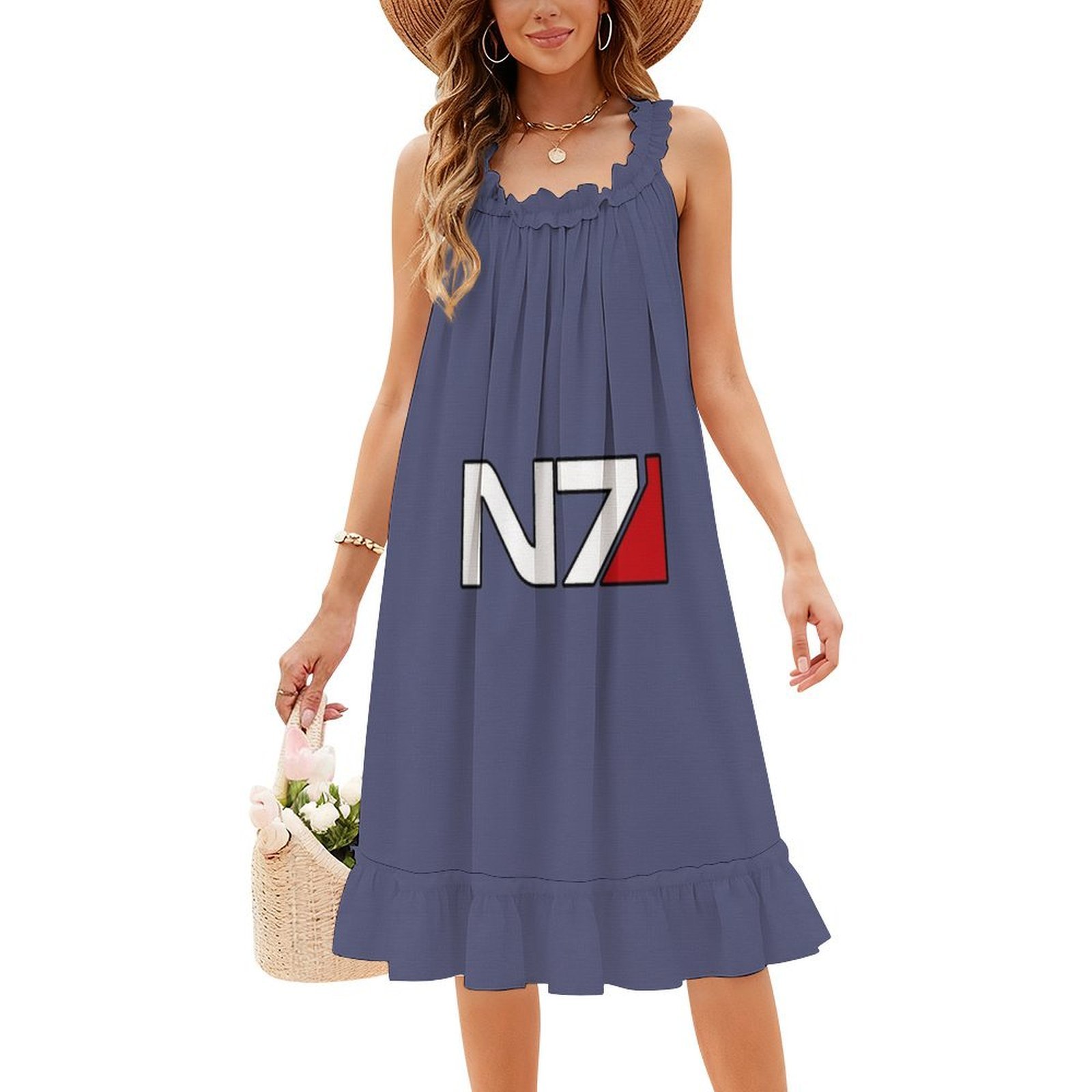 N7 Logo Floral Smock Dress For - Smocked Dress Women ulasan dan harga