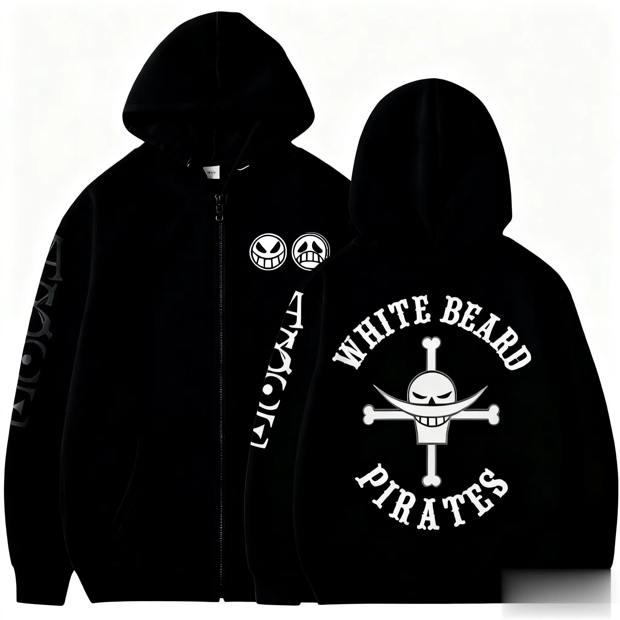 Unisex One Piece Skull Graphic - Women'S Fashion Zip Hoodie ulasan dan harga